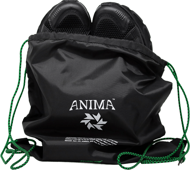 If you don’t want or need the drawstring bag any longer, send it back together with your ANIMA shoes and we’ll recycle it together with your old shoes. Right, also our entire packaging is 100% recyclable.